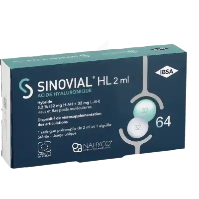 SINOVIAL HL Solution injectable 3,2 % Seringue/2ml