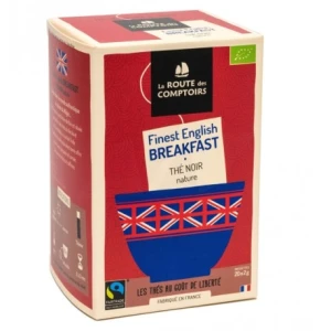 La Route Des Comptoirs Breakfast Thé Noir Bio D'inde 20 Sachets