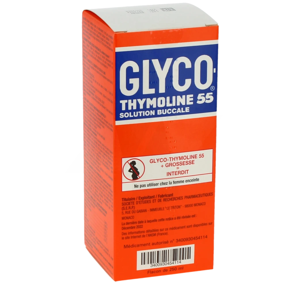 Glyco-thymoline 55, Solution Buccale