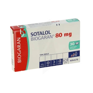 Sotalol Biogaran 80 Mg, Comprimé Sécable