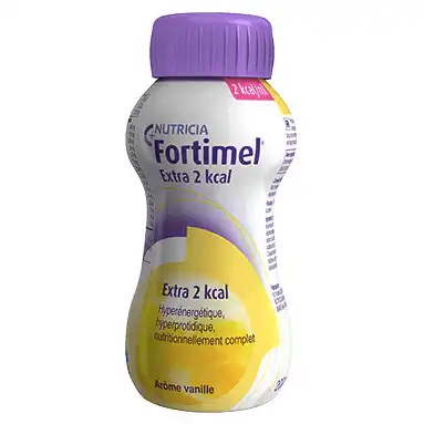 Fortimel Extra 2 kcal Nutriment Vanille 4 Bouteilles/200ml