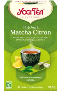 Yogi Tea Thé Vert Matcha Citron Bio 17 Sachets/1,8g à CHAMBÉRY