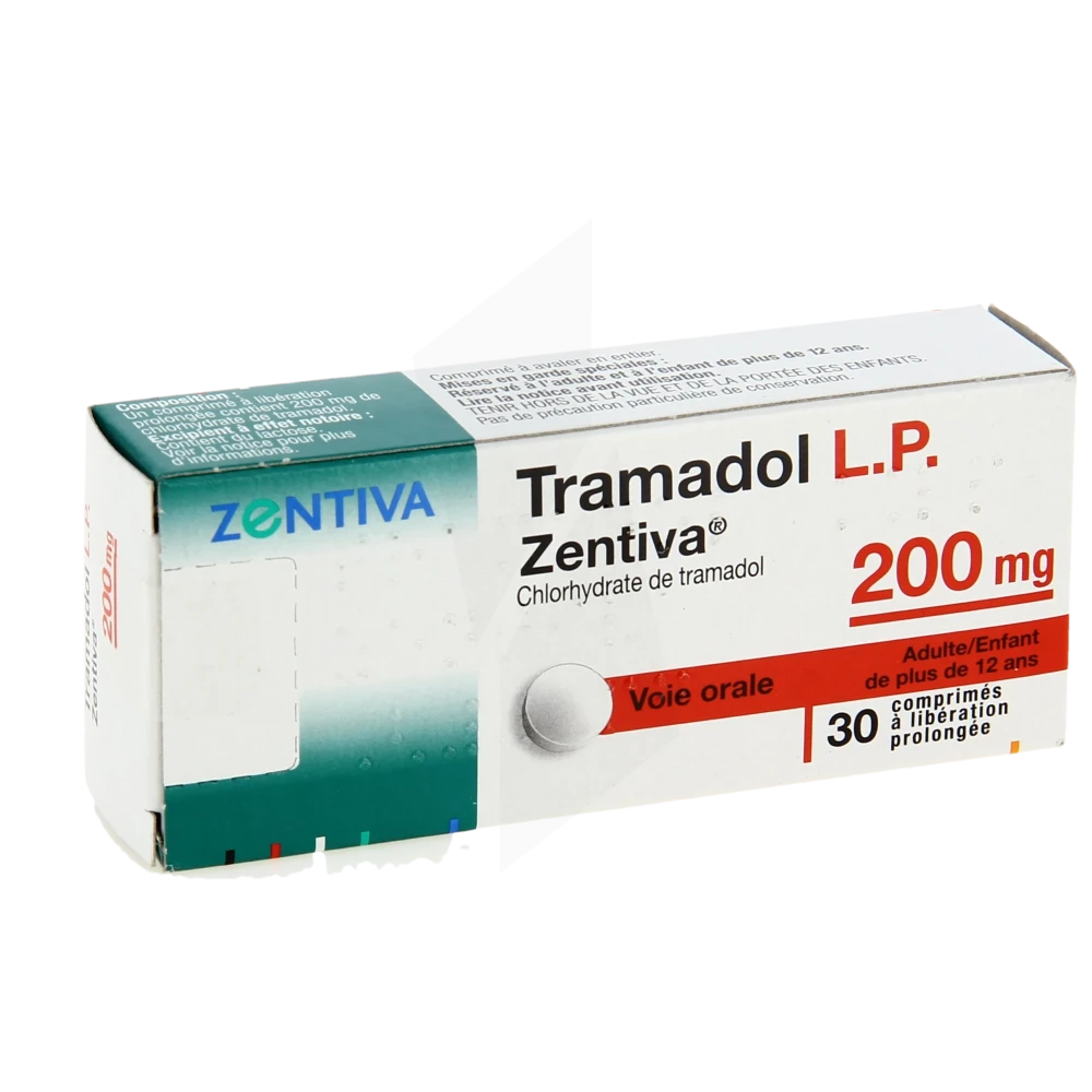 Tramadol Zentiva Lp 200 Mg, Comprimé à Libération Prolongée