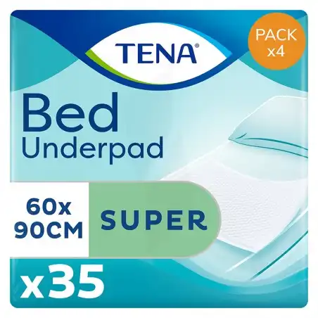Tena Bed Super Alèze Intraversable Usage Unique 60x90cm Sachet/35