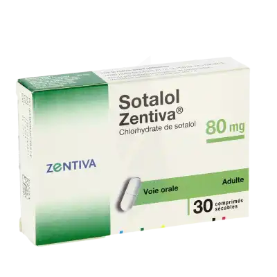 SOTALOL ZENTIVA 80 mg, comprimé sécable