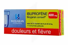 Ibuprofene Biogaran Conseil 400 Mg, Comprimé Pelliculé à SAINT-GEORGES-SUR-BAULCHE