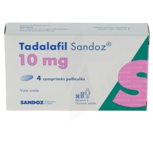 Tadalafil Sandoz 10 Mg, Comprimé Pelliculé