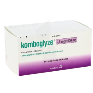 Komboglyze 2,5 Mg/1000 Mg, Comprimé Pelliculé