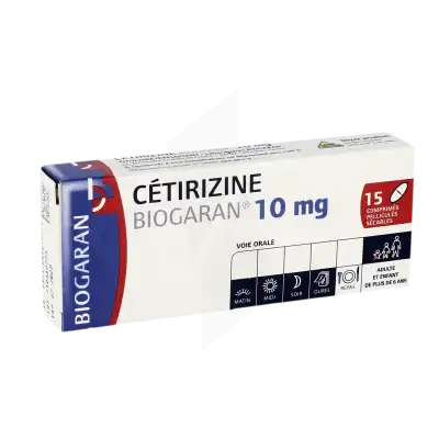 Cetirizine Biogaran 10 Mg, Comprimé Pelliculé Sécable à LA CRAU