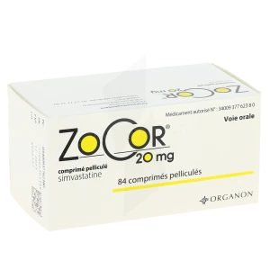 Zocor 20 Mg, Comprimé Pelliculé