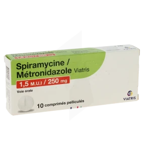 Spiramycine/metronidazole Viatris 1,5 M.u.i./250 Mg, Comprimé Pelliculé