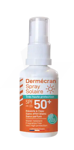 Dermécran® Spray Solaire Très Haute Protection Spf 50+ Spray Nomade 50ml