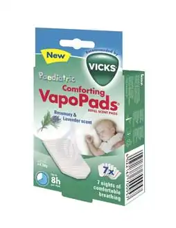 Vicks Comforting Vapopads Pediatric, Bt 7