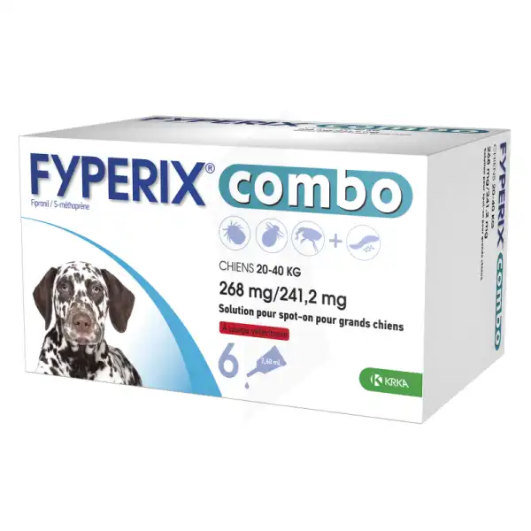 Fyperix Combo 268 Mg/241,2 Mg Solution Pour Spot-on Grand Chien 3pipettes/2,68ml
