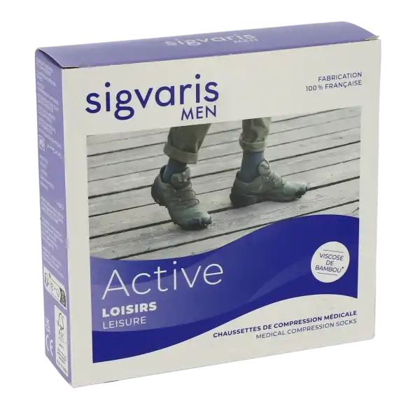 Sigvaris 2 Active Loisirs New Chaussette Homme Noir Ll