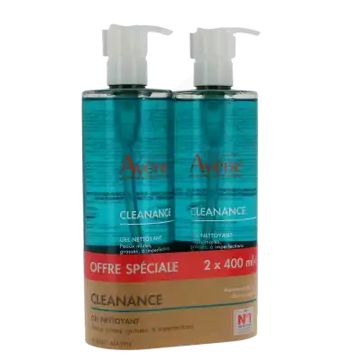 Avene Cleanance Gel Nettoyant 2 Flacons Pompe De 400 Ml à CUISERY