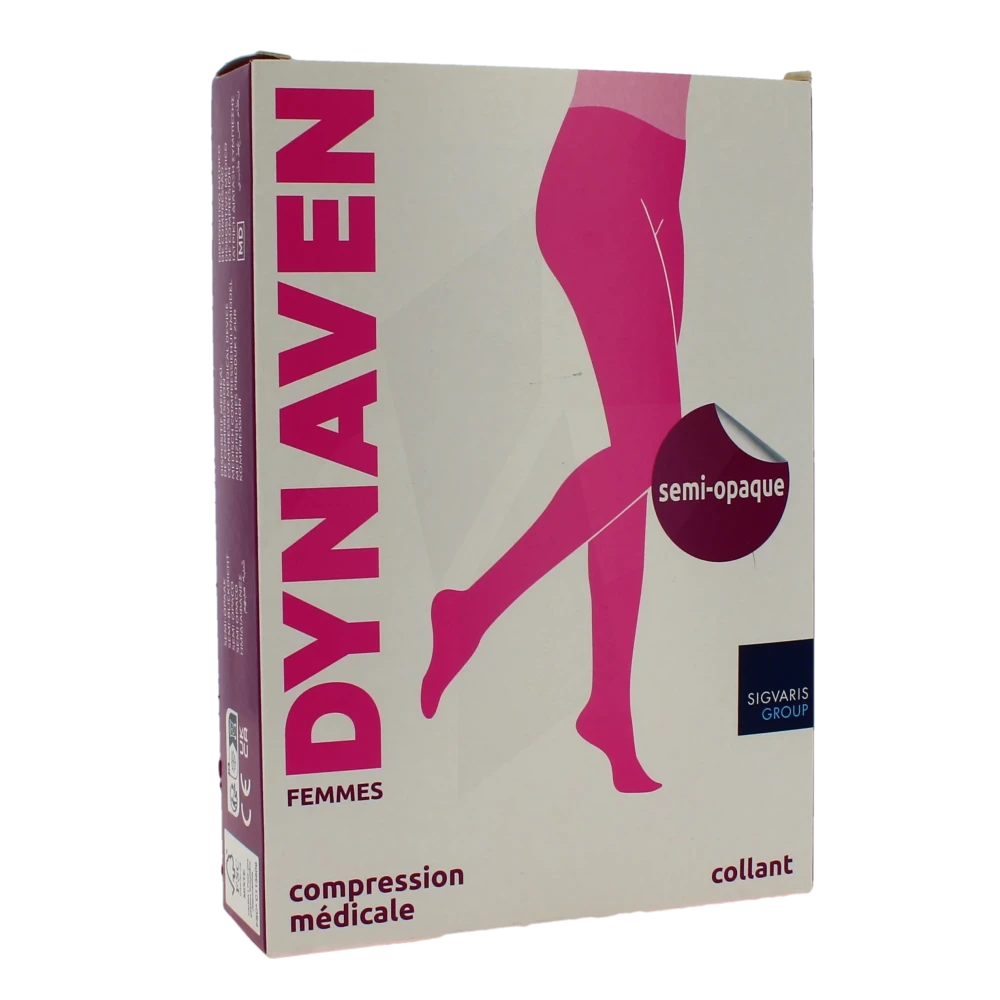 Sigvaris Dynaven Semi-opaque Collant Classe 2 Femme Noir Long S