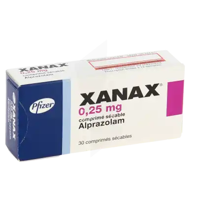Xanax 0,25 Mg, Comprimé Sécable à MONSWILLER