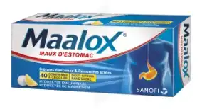 Maalox Hydroxyde D'aluminium/hydroxyde De Magnesium Sans Sucre 400 Mg/400 Mg Comprimés à Croquer Maux D'estomac Plq/40 à Saint-Calais