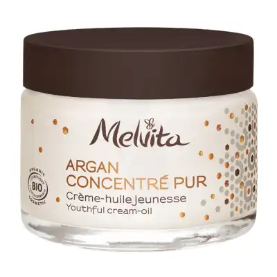Melvita Argan Concentré Pur Crème Huile Jeunesse Pot/50ml à Beaujeu-Saint-Vallier-Pierrejux-et-Quitteur