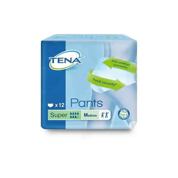 Tena Pants Super Slip Absorbant Incontinence Urinaire Médium 4 Sachet/14