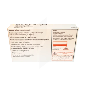 Eylea 40 Mg/ml, Solution Injectable En Seringue Préremplie