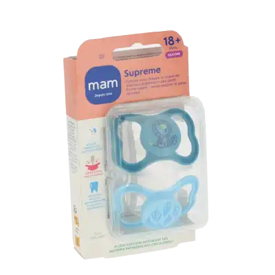 Mam Supreme Sucette Silicone +18mois B/2 à Fontaines-Saint-Martin