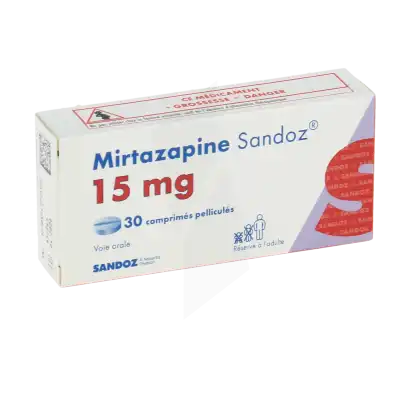 Mirtazapine Sandoz 15 Mg, Comprimé Pelliculé à Bordeaux
