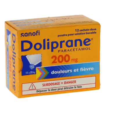 Doliprane 200 Mg, Poudre Pour Solution Buvable En Sachet-dose à Talence
