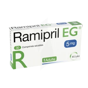 Ramipril Eg 5 Mg, Comprimé Sécable