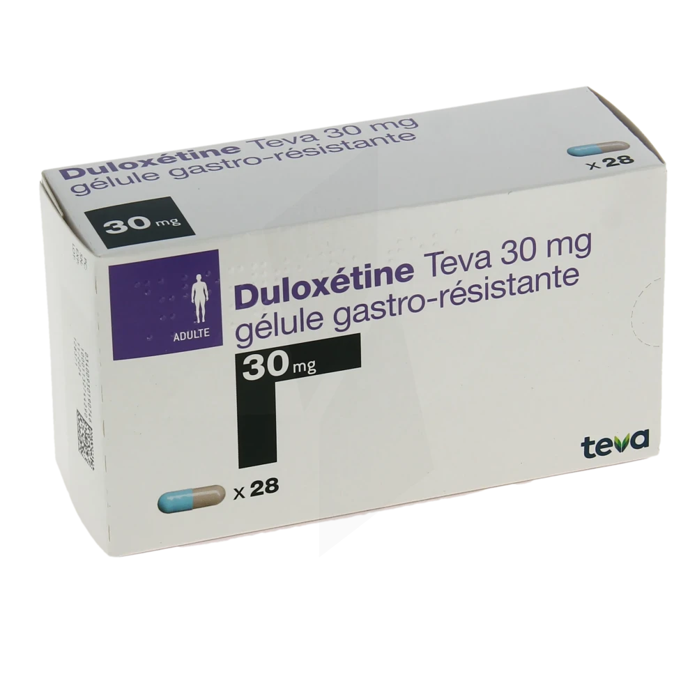 Duloxetine Teva 30 Mg, Gélule Gastro-résistante