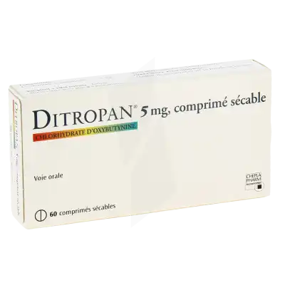 Ditropan 5 Mg, Comprimé Sécable à Saint-Pierre-des-Corps