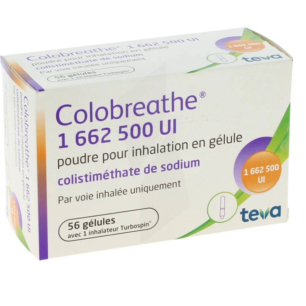 Colobreathe 1 662 500 Ui, Poudre Pour Inhalation En Gélule