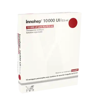 INNOHEP 10 000 UI anti-Xa/0,5 ml, solution injectable en seringue préremplie