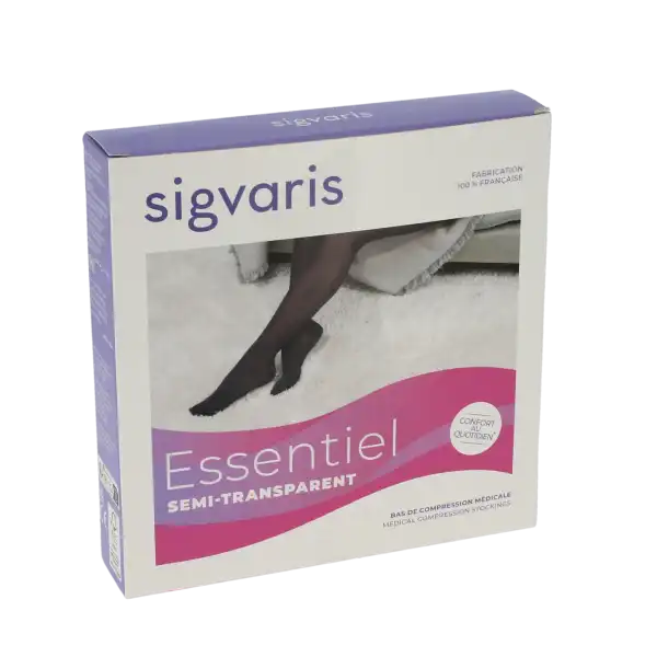 Sigvaris Essentiel Semi-transparent Collant  Femme Classe 2 Noir Medium Normal