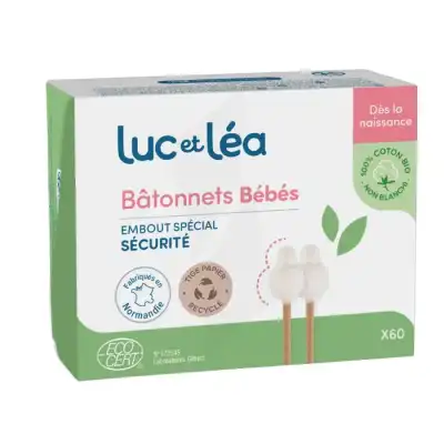 LUC ET LEA Bâtonnet ouaté tige papier bébé B/200