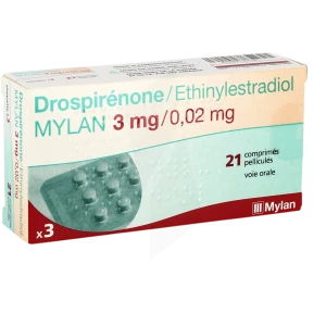 Drospirenone/ethinylestradiol Viatris 3 Mg/0,02 Mg, Comprimé Pelliculé