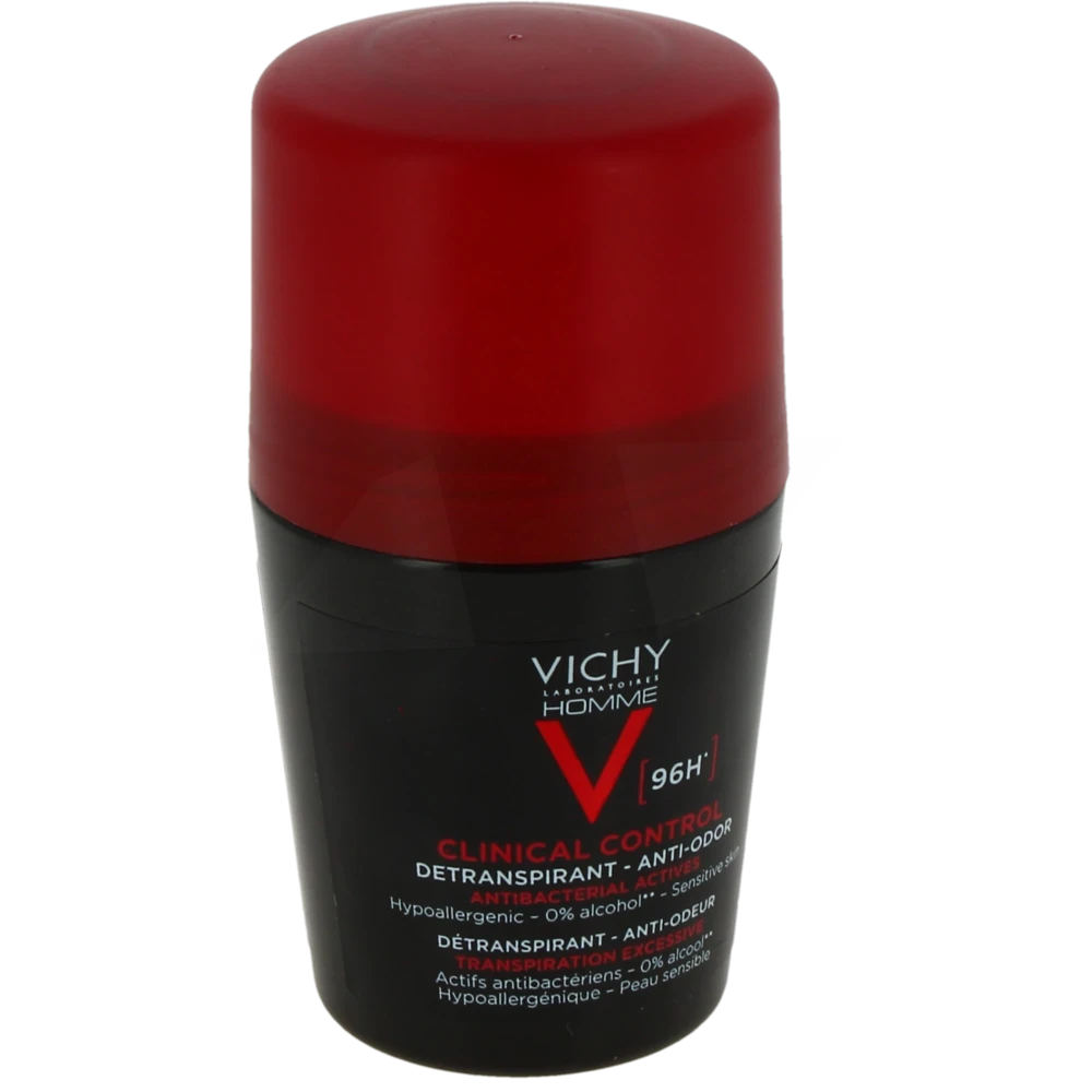 Vichy Homme Détranspirant Anti-odeur 96h Roll-on/50ml