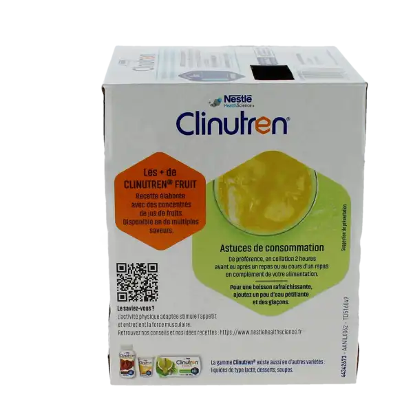 Clinutren Fruit Nutrim Pomme Raisin 4b/200ml