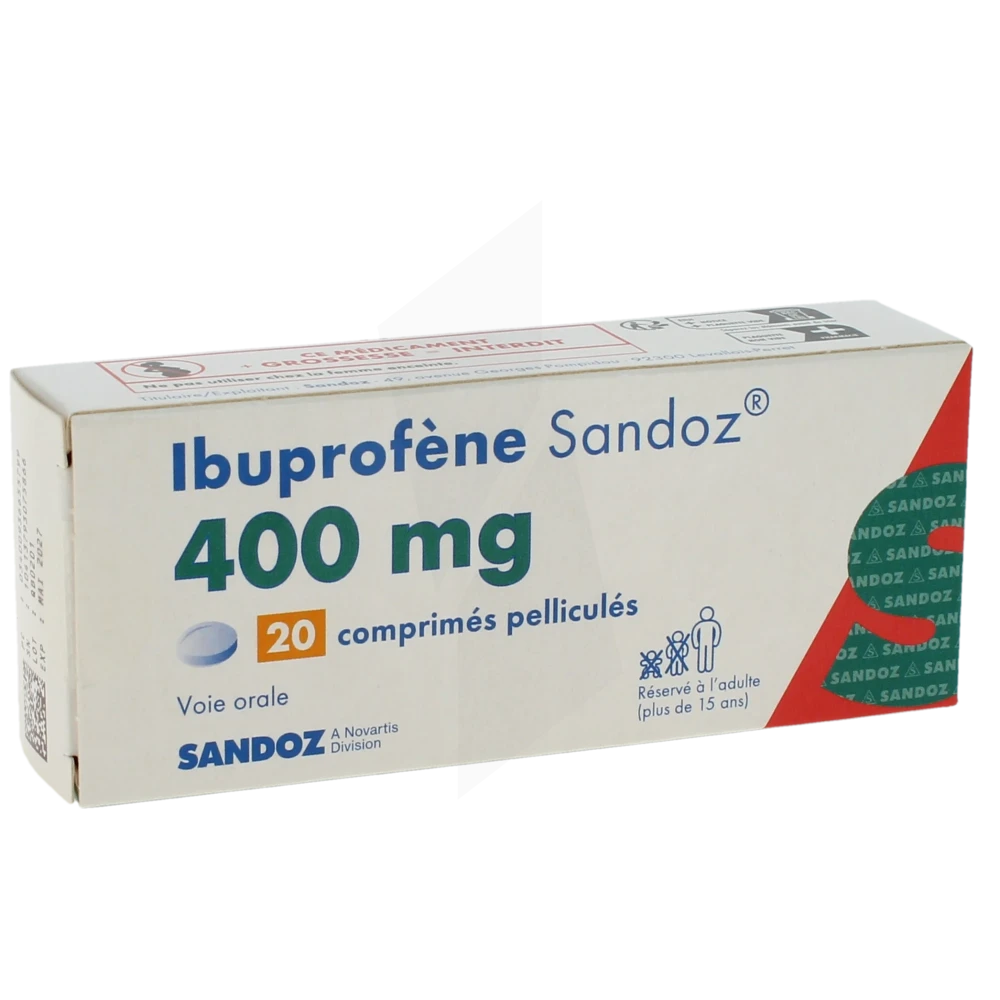 Ibuprofene Sandoz 400 Mg, Comprimé Pelliculé