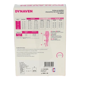 Dynaven Semi-opaque Bas Auto-fixants  Femme Classe 2 Noir Small Normal-