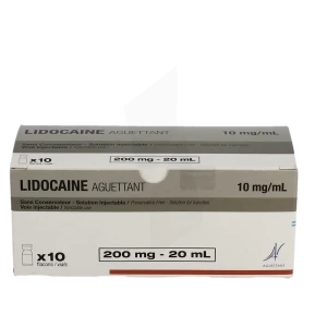 Lidocaine Aguettant 10 Mg/ml Sans Conservateur, Solution Injectable