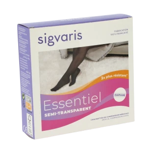 Sigvaris Essentiel Semi-transparent Chaussettes  Femme Classe 3 Noir Medium Normal