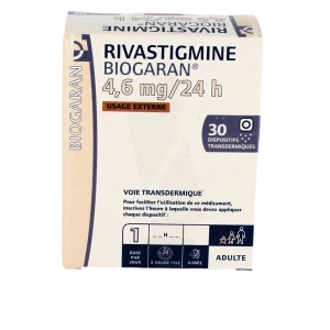 Rivastigmine Biogaran 4,6 Mg/24 H, Dispositif Transdermique