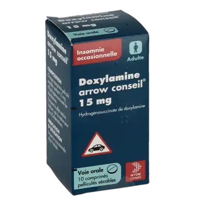 DOXYLAMINE ARROW CONSEIL 15 mg, comprimé pelliculé sécable