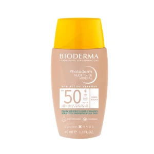 Bioderma Photoderm Nude Minéral Spf50+ Haute Protection Teinté Doré 40ml