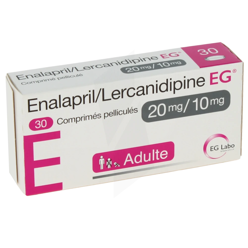 Apothical Enalapril lercanidipine Eg 20 Mg 10 Mg Comprime Pellicule MALEATE D ENALAPRIL