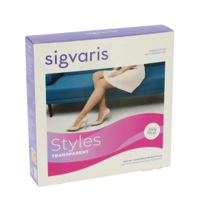 Sigvaris Styles Transparent Collant  Femme Classe 2 Beige 120 Medium Normal