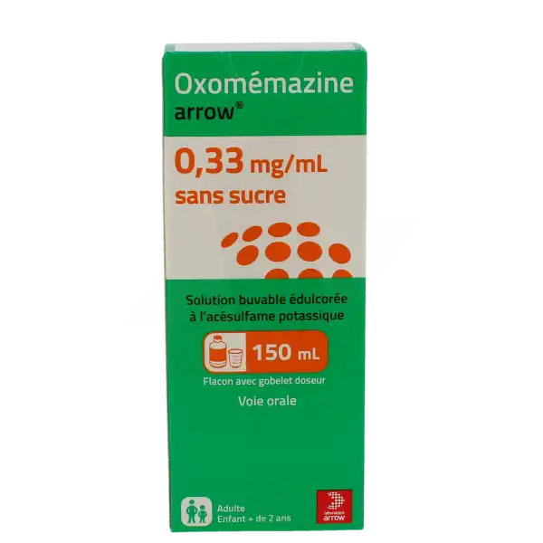 Oxomemazine Arrow 0,33 Mg/ml Sans Sucre, Solution Buvable édulcorée à L'acésulfame Potassique