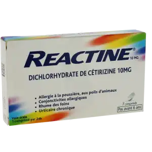 Reactine 10 Mg, Comprimé Pelliculé Sécable à AMBARÈS-ET-LAGRAVE